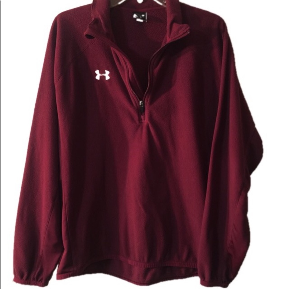 Under Armour Maroon colored half zip pull over